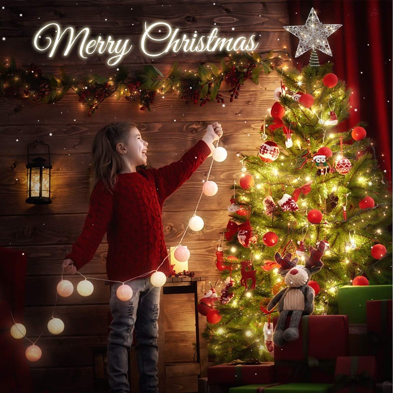 STOBOK Christmas Tree Topper, 30 cm x 25 cm, LED