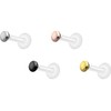 PIERCINGLINE PTFE Labret with Internal Thread Titanium Attachment Screw Disc