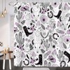 Cowboy Western Boho Cactus Shower Curtain, Cowgirl plants bohemian feathers