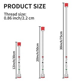 JZXSJ 3 Pieces Multi-Sizes Airless Paint Sprayer Tip Extension Pole,Airless Paint Sprayer Spray Gun Tip Extension Pole Rod,Extension Spray Wand(12inch/20inch/30inch)