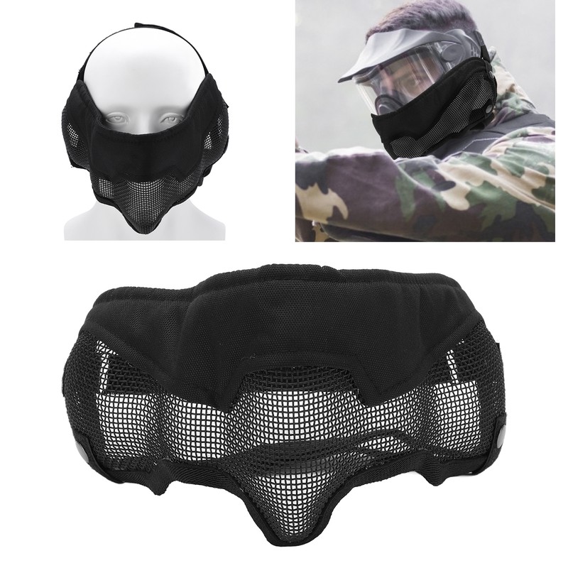 Half Face Mesh Mask Adjustable with Ear Protection Mesh Mask
