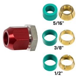 Tectonic A/C Repair Fittings | Standard Multi Size A/C Repair Block Off Caps (Line Terminators) 5/16", 3/8" & 1/2" | Replacement for FMSI 76500, Dorman - OE Solutions 800-994, 800-993, 800-992