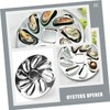 Ciieeo 1 Set Stainless Steel Oyster Storage Plate with Opening