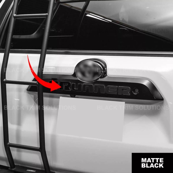 Black Trim Solutions Matte Black Rear Tail Gate DECALS Overlay