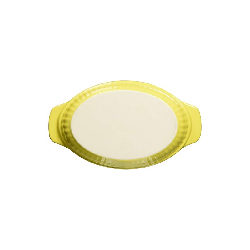 DELISH KITCHEN Pearl Metal Au Gratin Plate, Yellow, 7.5 x
