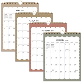 2026 Calendar - 2026-2027 Wall Calendar, January 2026- June 2027, 8.5'' x 11'' Small Calendar, 18-Month Vertical Wall Calendar with Twin-Wire Binding, Hanging Hook & Thick Paper