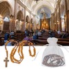TANEMUDO 80 Set Wooden Rosary Beads Bulk Wood Catholic Rosaries