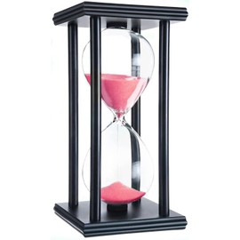 hourglas Sand Timer 30/60 Minutes Desktop Decorations Reloj de Arena ampulheta Sandglass(Pink Sand,8 * 4 * 4 inch,60min)