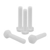 Piutouyar 20 Pair M8x40mm White Nylon Hex Bolts Plastic Hex