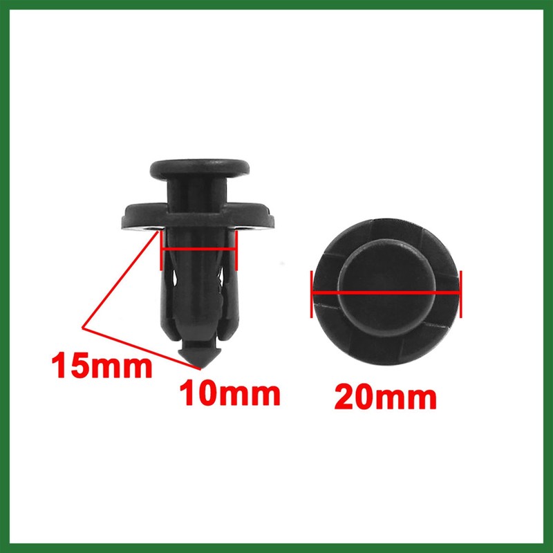 Motoforti 20Pcs Fit 10mm Hole Plastic Rivets Fastener Fender Bumper
