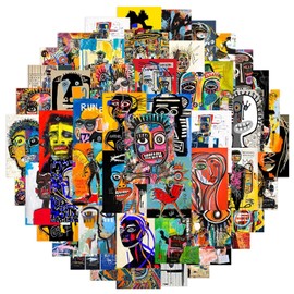 Abstrakte Kunst Aufkleber Set 50 Stück für Wasserflasche, Skateboard, Laptop, Telefon, Journaling, Vinyl-Aufkleber für Kinder, Kleinkinder, Teenager, Erwachsene