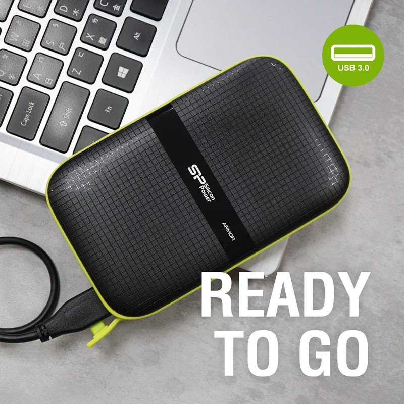 Silicon Power Armor A60 1TB Rugged External Hard Drive, Military-Grade