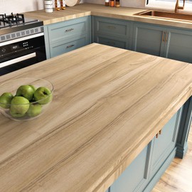 Wallercity 24''x118'' Brown/Yellow Oak Wood Wallpaper Peel and Stick Countertops Wood Grain Self Adhesive Contact Paper for Cabinets Table Top Waterproof Thick Removable Vinyl Wrap for Shelf Liner