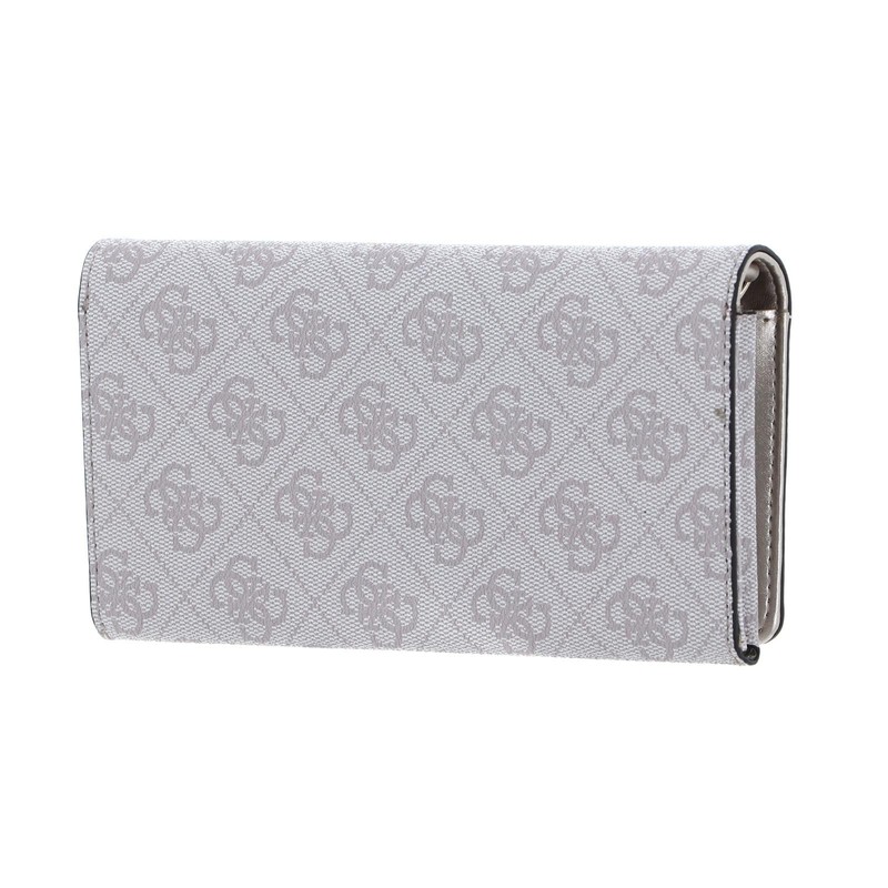 GUESS Laurel SLG Crossbody Flap Wrist Dove Logo