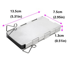 Semetall Camping Stove Windscreen 9 Plates Folding Outdoor Stove Windscreen Aluminum Camping Stove Windshield with Carrying bag-1Pack(3"W*5.3"L)
