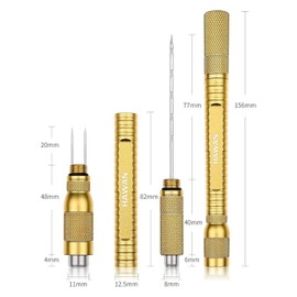 HAWAN Cigar Punch 4 in 1 Multitool Dual Size Punch with Stainless Steel Draw Enhancer Punches Ring Gauge, 4-in-1 Cigar Tool Cutter and Twin Nubber (Color:Black+Red)