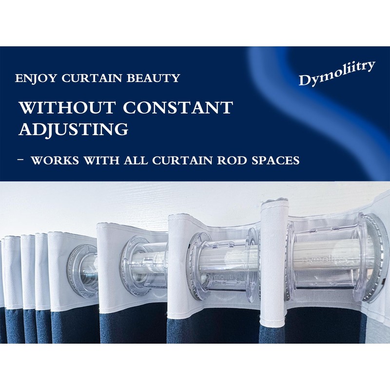 Dymoliitry Curtain Spacers(10 Spacers) - Finials for Drapes - Curtain
