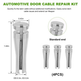 povtii 4 PCS Door Latch Cable Repair Kit, Latch Lock Cable Ends Fit F-Series E-Series Ranger Expedition Excursion, Replacement for F2UZ15266A46A F2UZ15264A64A, Car Accessories