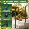 ORWOD 3-Step Outdoor Stair Railing, Adjustable Handrails for Outdoor Steps