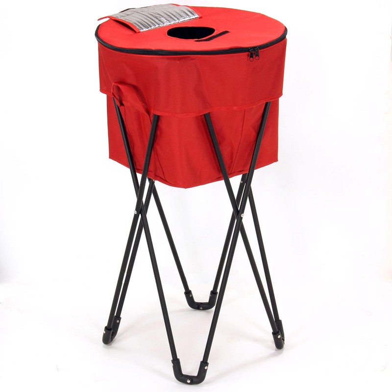 Household Essentials 2170-1 Standing Ice Cooler, Red