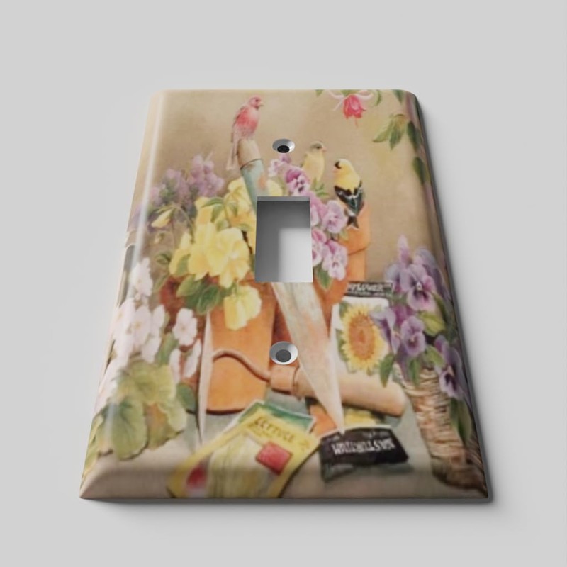 Decorative Light Switch Cover Plate by SnazzySwitch - Bird Party