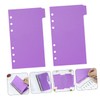 STOBOK 6 Ring Binder Tab Dividers A6 Notebook Separators Pp