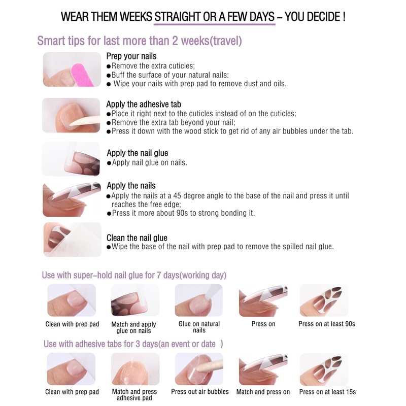 ＴＩＺＹＦＦ Press on Nails, Black Rose Fake Nails, Artificial Nails