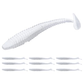 RUNCL Swimbaits Paddle 10/20/30/40PCS, 5/4/3/2 Inchs Paddle Tail, Soft Lure for Trout Crappie Bass, Durable Plastic Bait Swimmer for Saltwater/Freshwater, Fishing Lover's Gift