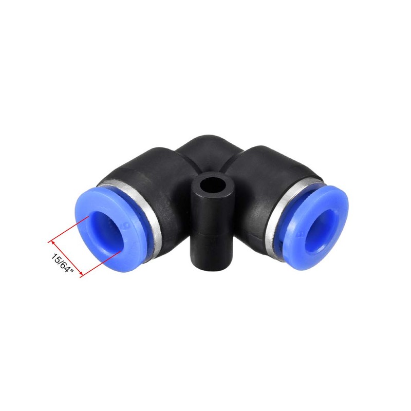 sourcing map Plastic Elbow Push to Connect Tube Fitting 6mm