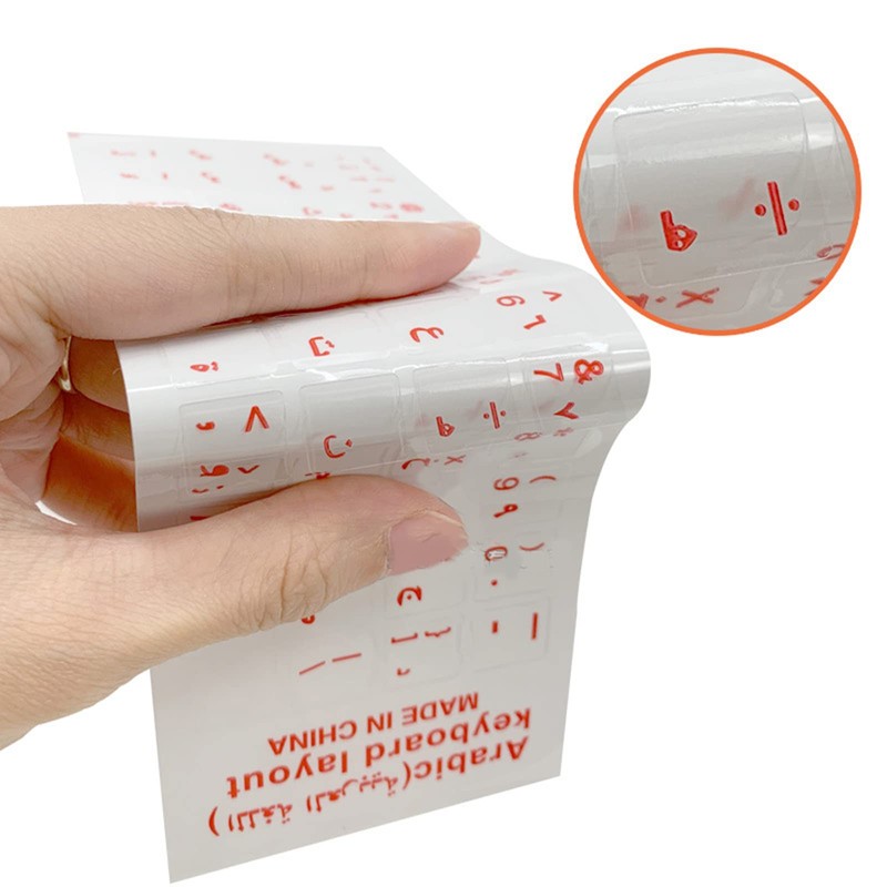 BOGEEL Arabic Keyboards Stickers PVC Keyboards Sticker Letters Clear for