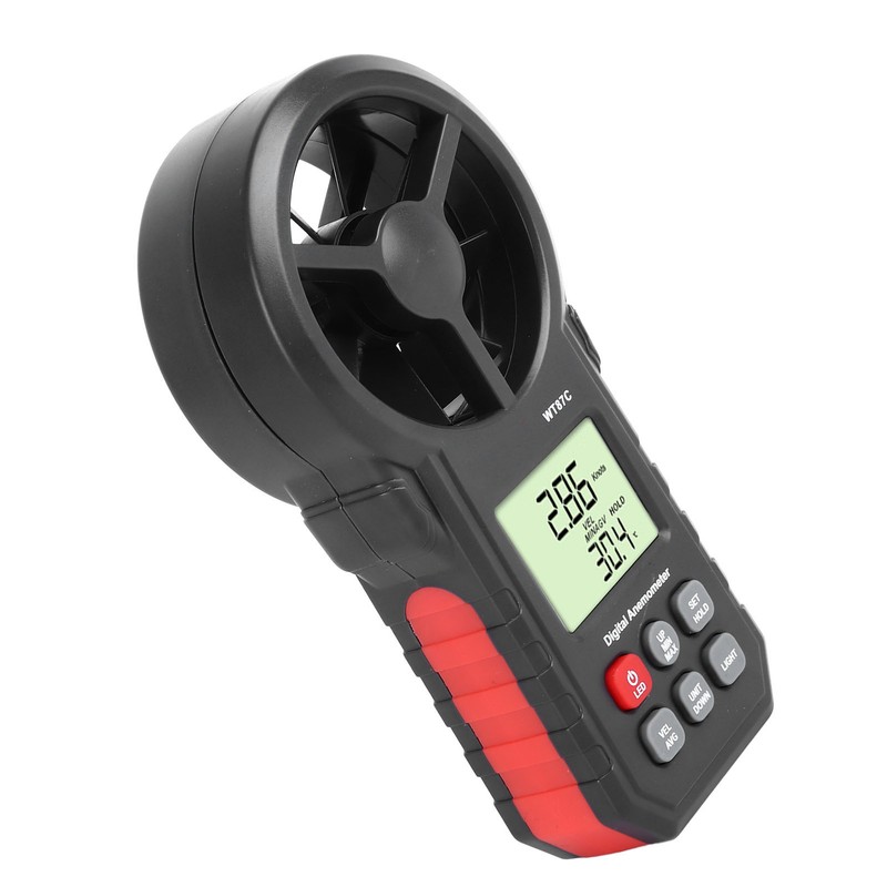 Digital Anemometer LCD Backlit Display Maximum Minimum Average Wind Speed