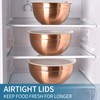 Onlycooker Rose Gold Mixing Bowls With Airtight Lids,Stainless Steel Bowl,Salad