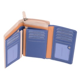 Lemondo Women's Leather long Purse 16 x 9,5 x 4,8 cm Light Blue