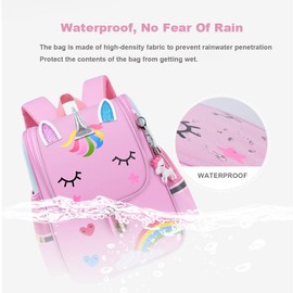 Hovkib Kinderrucksack, Schulrucksack Mädchen Teenager Schultaschen Junge Daypack Nettes Karikaturmuster Tasche Kinder Tagesrucksack für Schule Fronttasche 3-6 Jahre