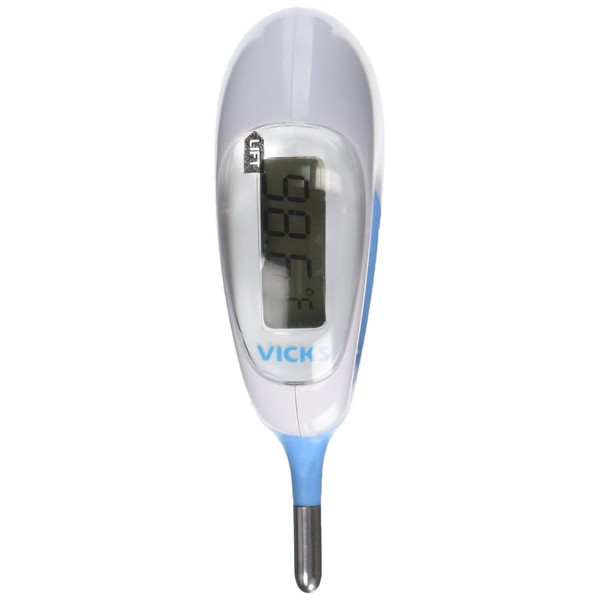 Vicks Baby Rectal Thermometer Baby Thermometer for Rectal Temperature, Short and Flexible Tip with Fast Read Times and Large Digital Display