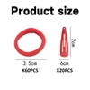 60 Pieces Red Hair Bands Set with 20 Red Hairpins