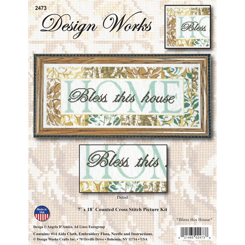 Tobin 14 Count Bless This House Counted Cross Stitch Kit,