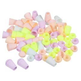 PATIKIL Bell End Stopper, 100 Pack Cord Rope Lock for Drawstring Bag, Purple Green Blue Pink Beige