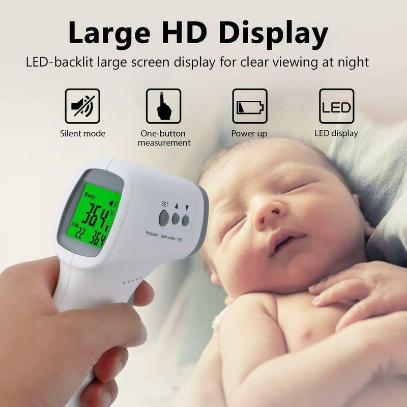Thermometer for Adults, No Touch Forehead Digital Thermometer, Infrared Thermometer