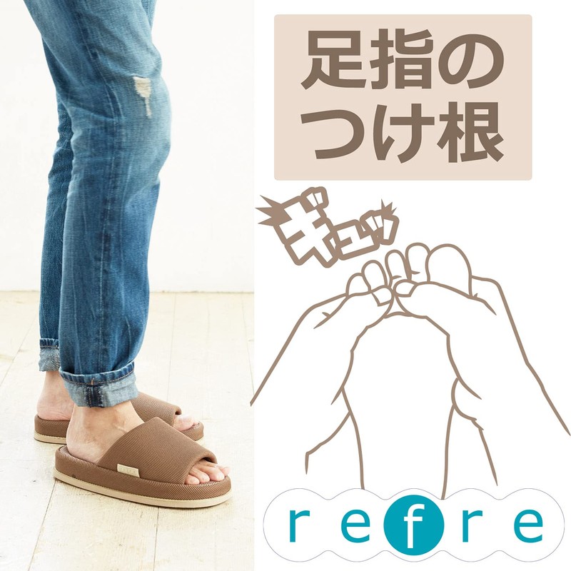 Okumura Reflexology Refre Refre for Feet (Base of Fingers), Brown,