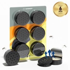 6 Count Mosquito Repellent, Natural Mosquito Repellent Outdoor Carry, Black