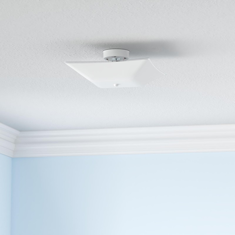 NUVO SF77/824 Two Light Flush Mount,White