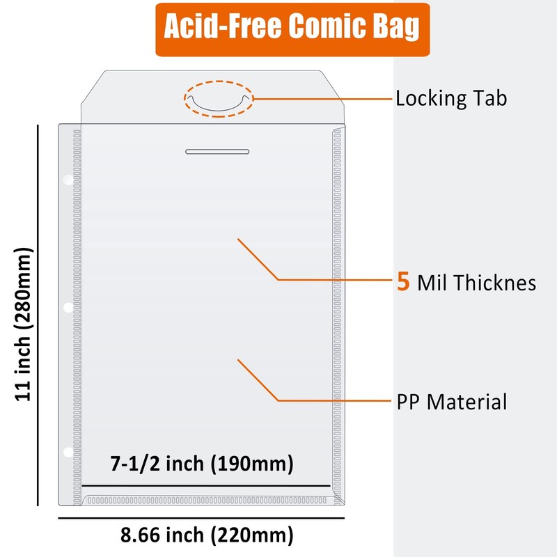 Comic Book Storage Album, Comic Book Binder - for Current,