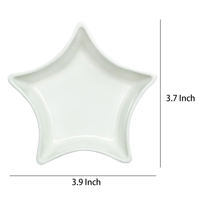 SOCOSY Star-shaped Multipurpose Ceramic Sauce Dish Seasoning Dishes Sushi Dipping