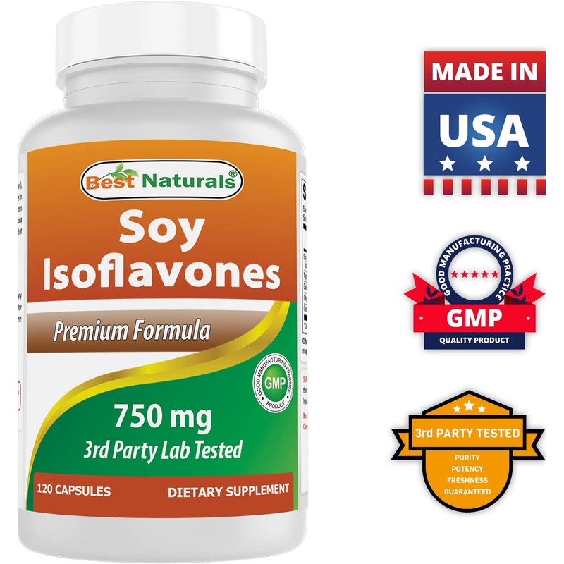 Best Naturals Soy Isoflavones 750 Mg 120 Capsules (120 Count