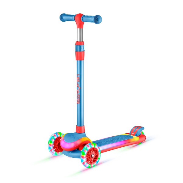 Lifemaster 3-Wheel Kids Scooter with Multi-Color Lights on Deck &