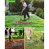 Thatch Rake,Dual-Sided Lawn Dethatcher with Stainless Steel Tines Efficient Thatching