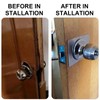 8Pack Door Knob/Deadbolt Reinforcement Plate Matte Black, Door Lock Fixing