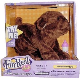 Fur Real Friends Newborn Chocolate Lab Puppy with Bottle