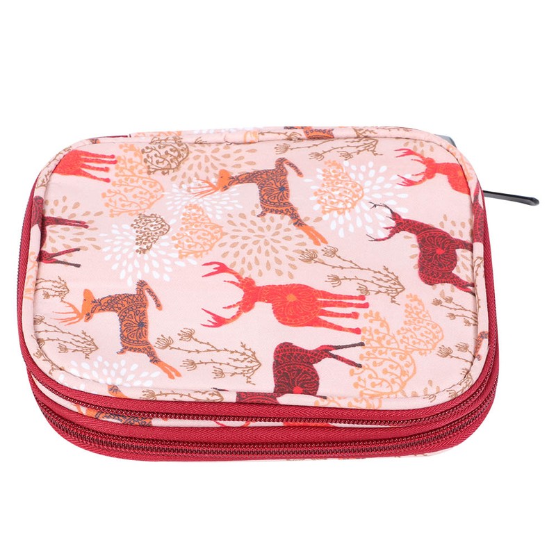 Knitting Storage Bag Portable Crochet Hook Needle Sewing Tool Case(Short